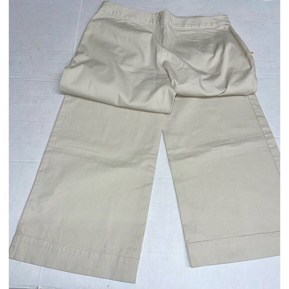 Talbots Heritage Tan Khaki Stretchy Flat Front Side Zip Pants Size 12 - Picture 10 of 12